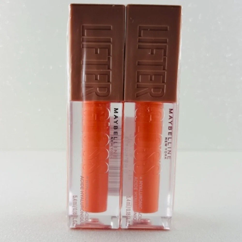 2 x Maybelline Lifter Gloss + Hyaluronic Acid Lip Gloss- 022 Peach Ring